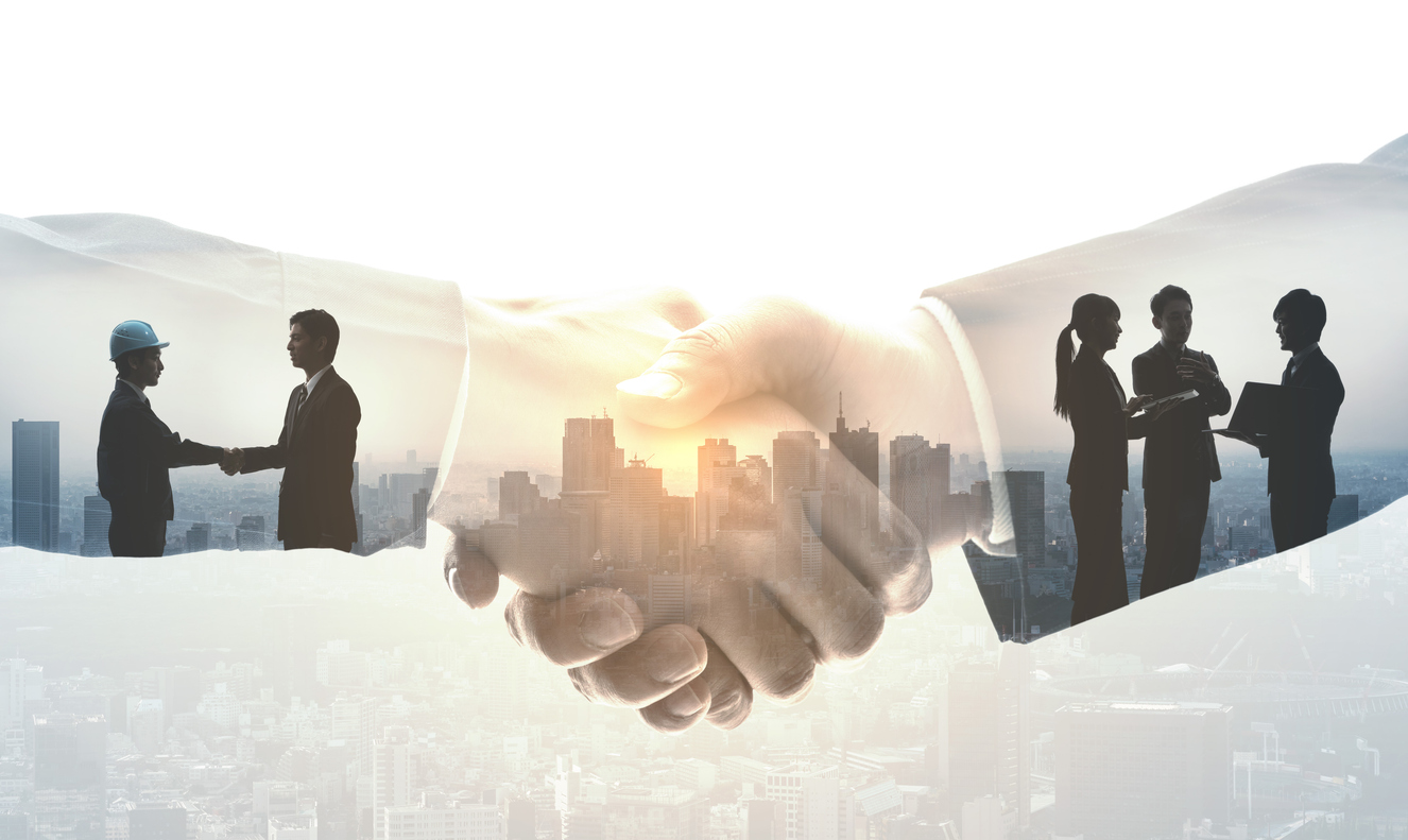 Partnership of business concept. Partnership of business concept.